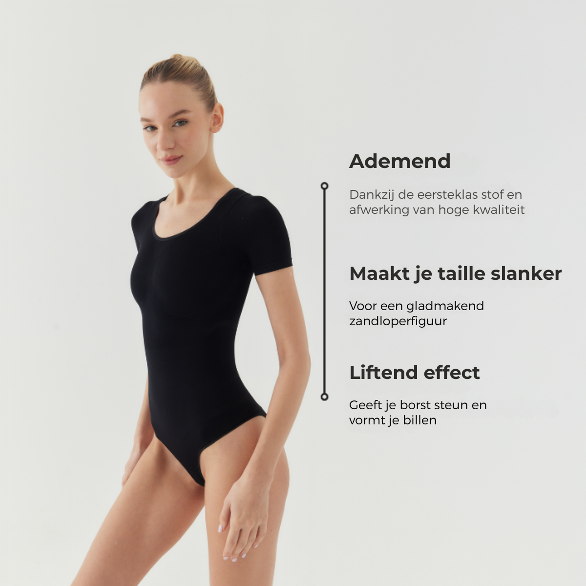 Bodysuit Sculpting Shapewear T-Shirt met Slip