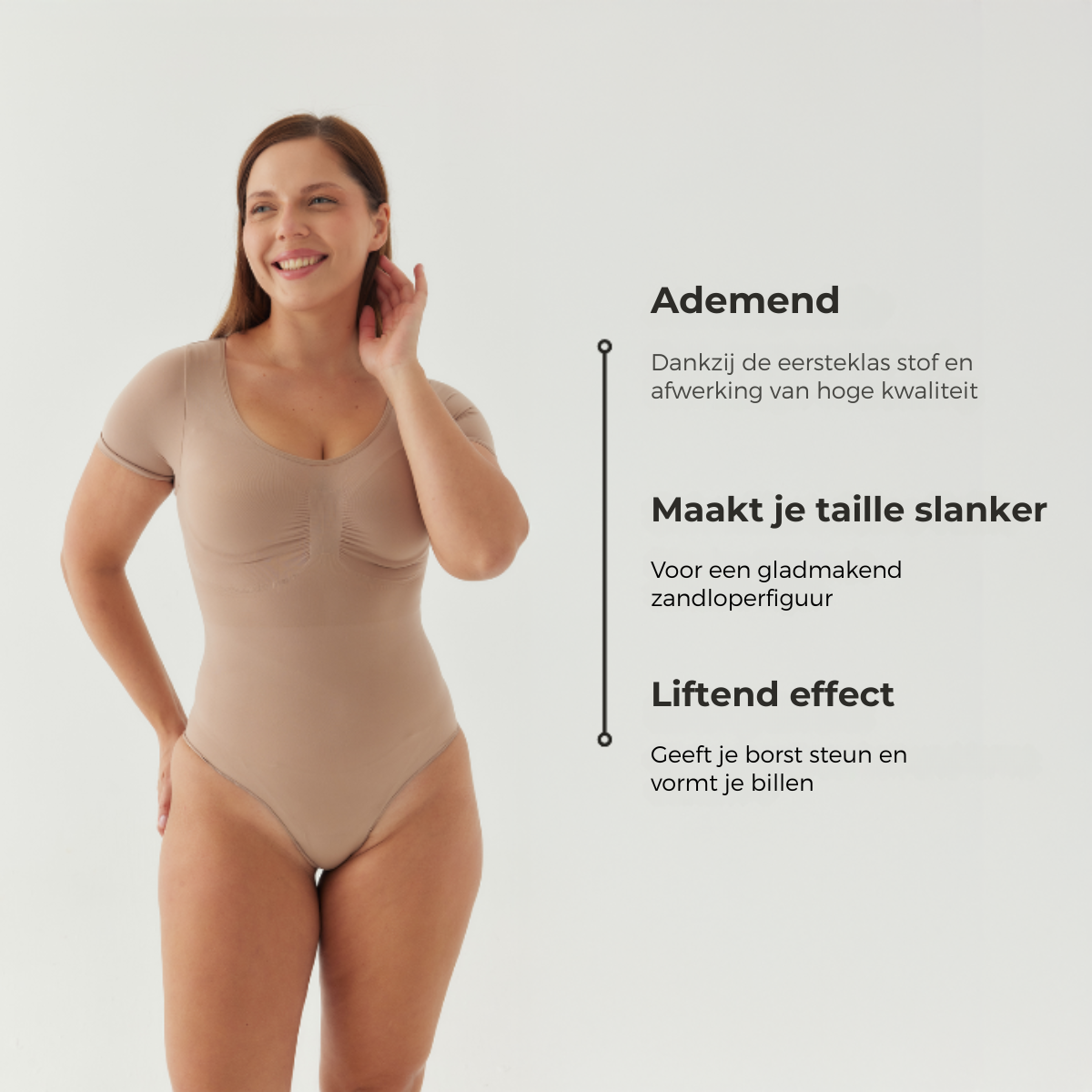 Bodysuit Sculpting Shapewear T-Shirt met Slip