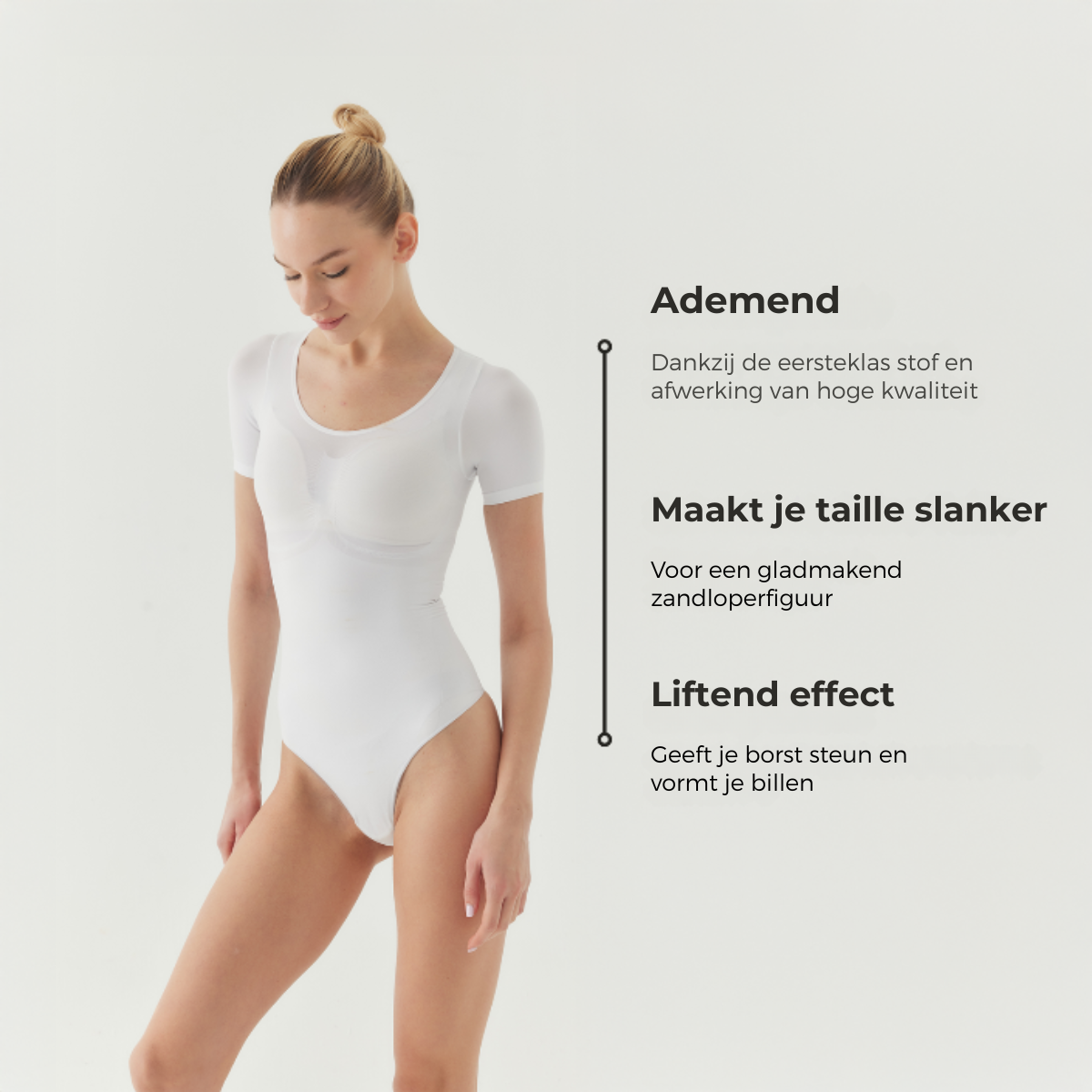 Bodysuit Sculpting Shapewear T-Shirt met Slip