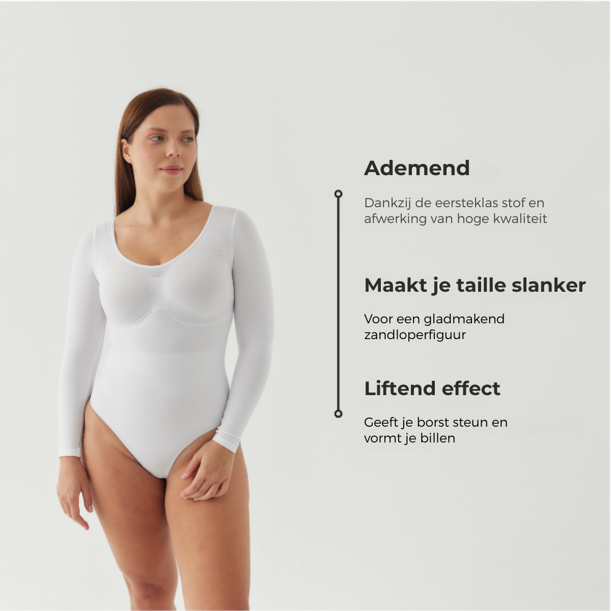 Bodysuit Sculpting Shapewear Longsleeve met Slip