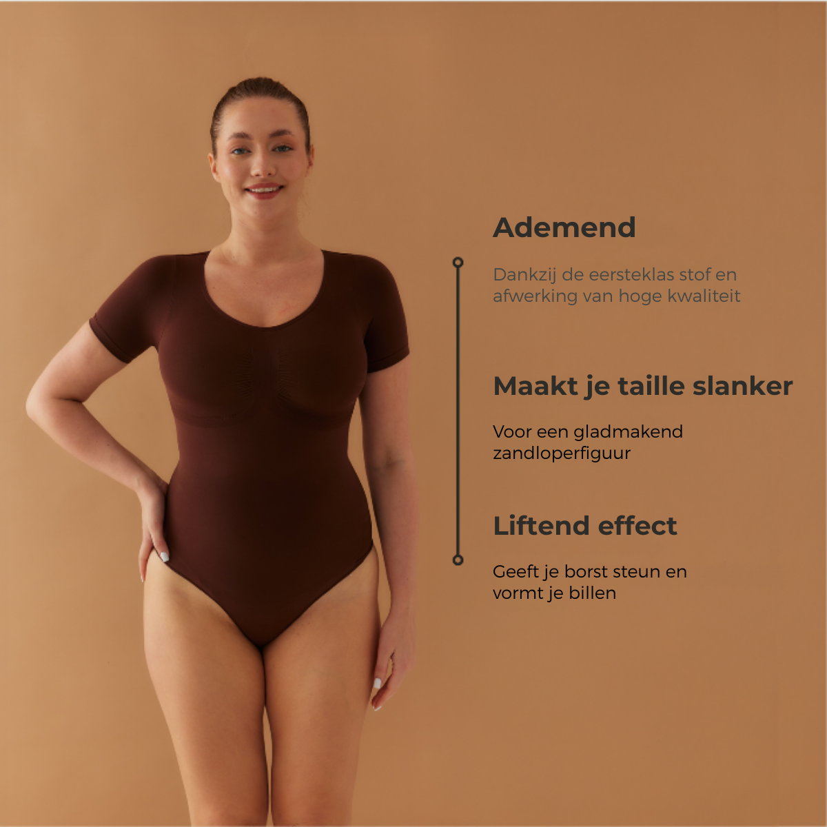 Bodysuit Sculpting Shapewear T-Shirt met Slip