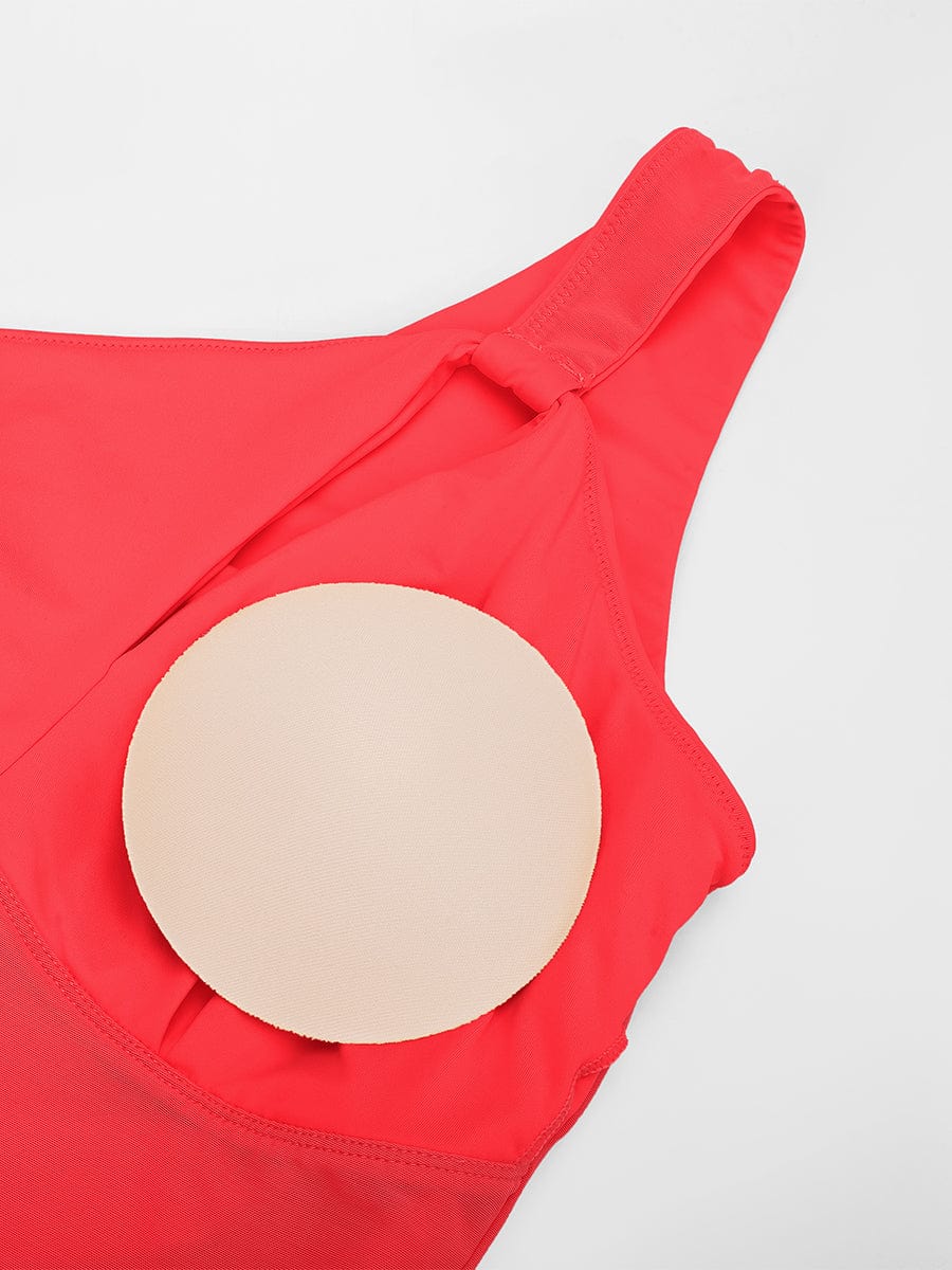 One-Shoulder Badpak met Cut-Out Detail
