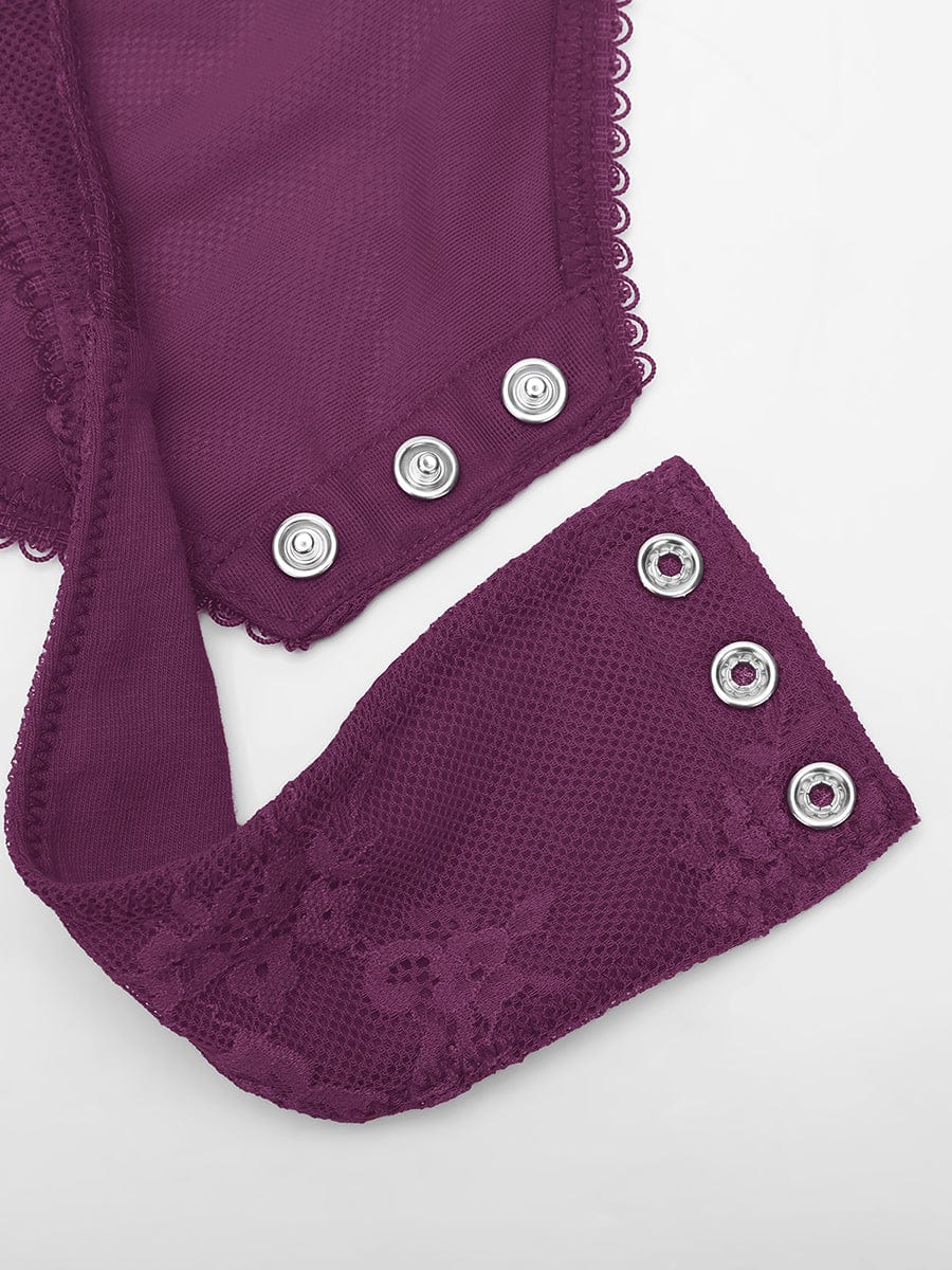 V-hals kanten string bodysuit