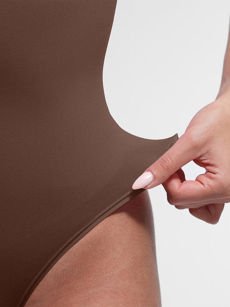 V-hals Sculpting T-shirt Bodysuit