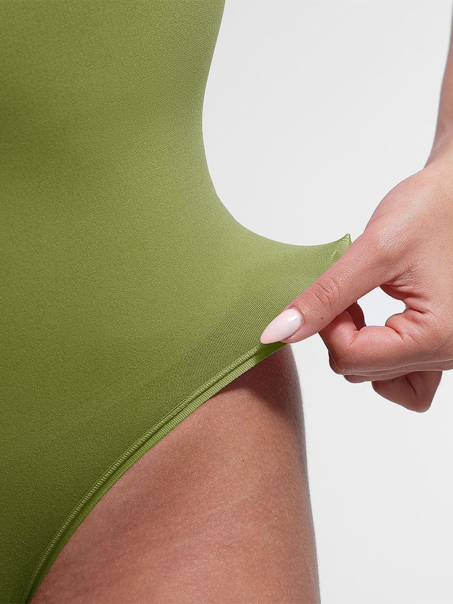 V-hals Sculpting T-shirt Bodysuit