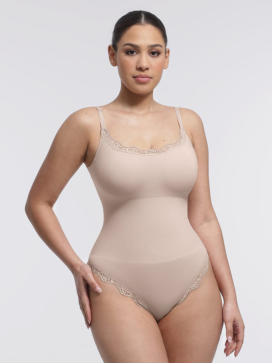 Naadloze Kanten String Bodysuit