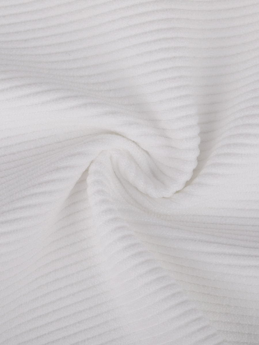 Geribbelde Zip-Front Tank Bodysuit