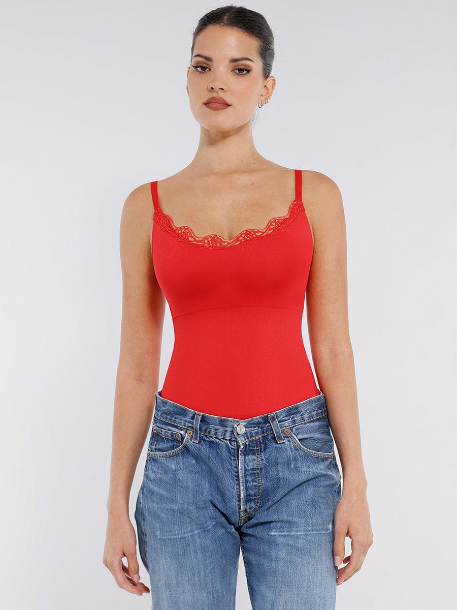 Naadloze Kanten String Bodysuit