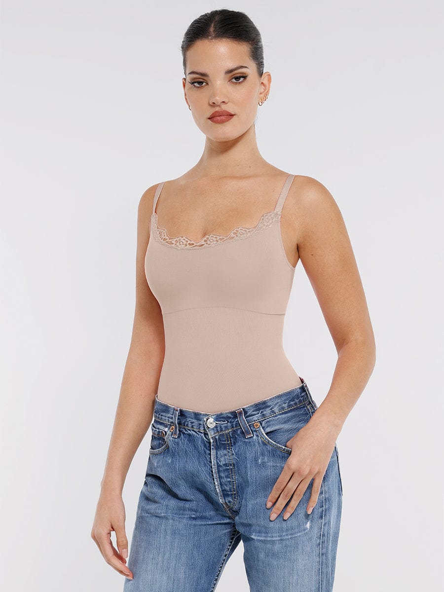 Naadloze Kanten String Bodysuit