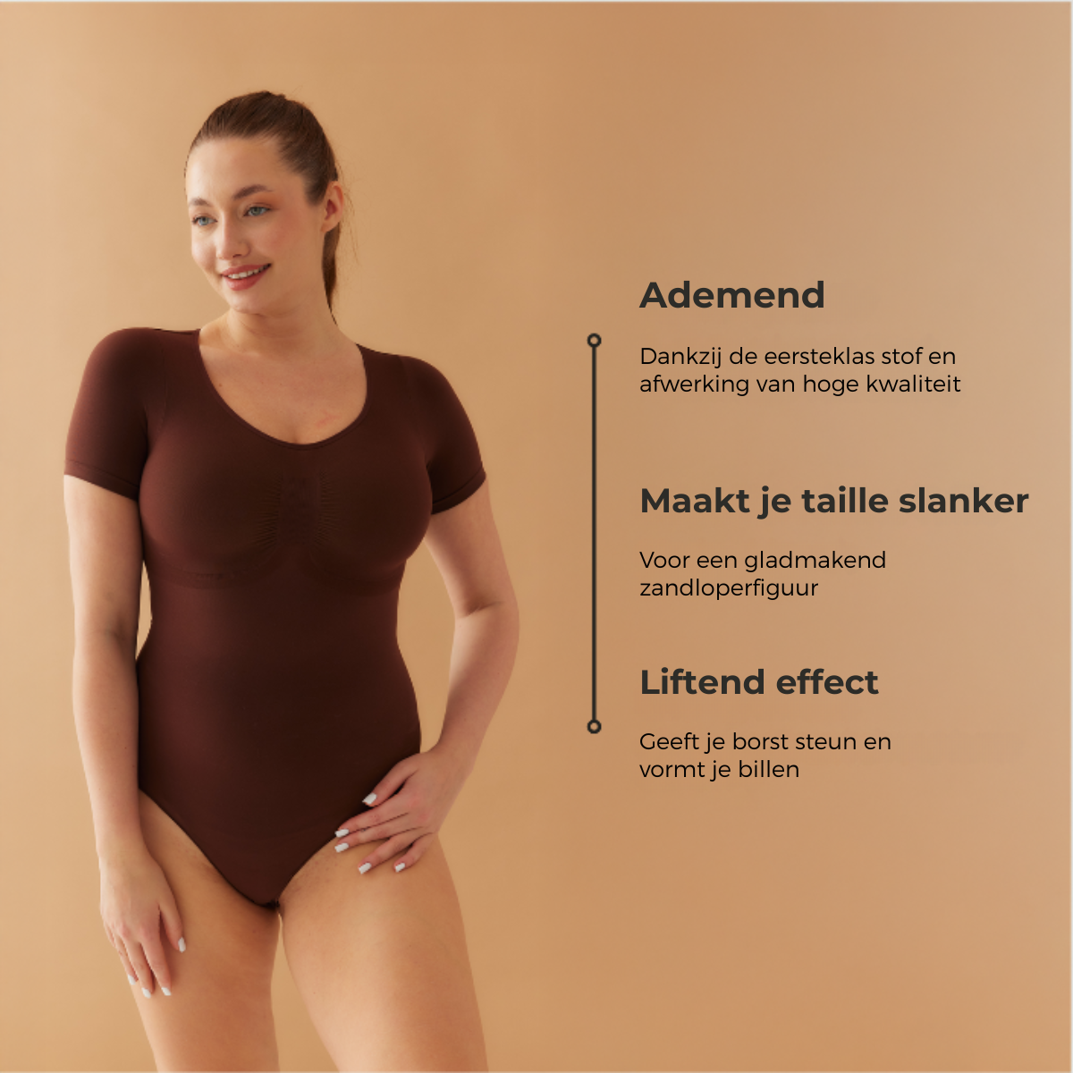 Bodysuit Sculpting Shapewear T-Shirt met String