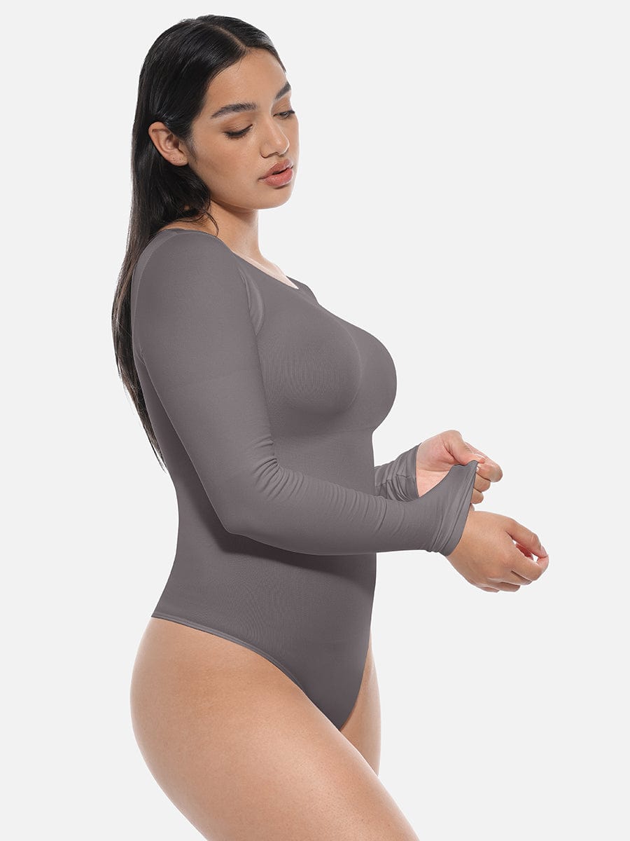 Lange Mouwen String Bodysuit