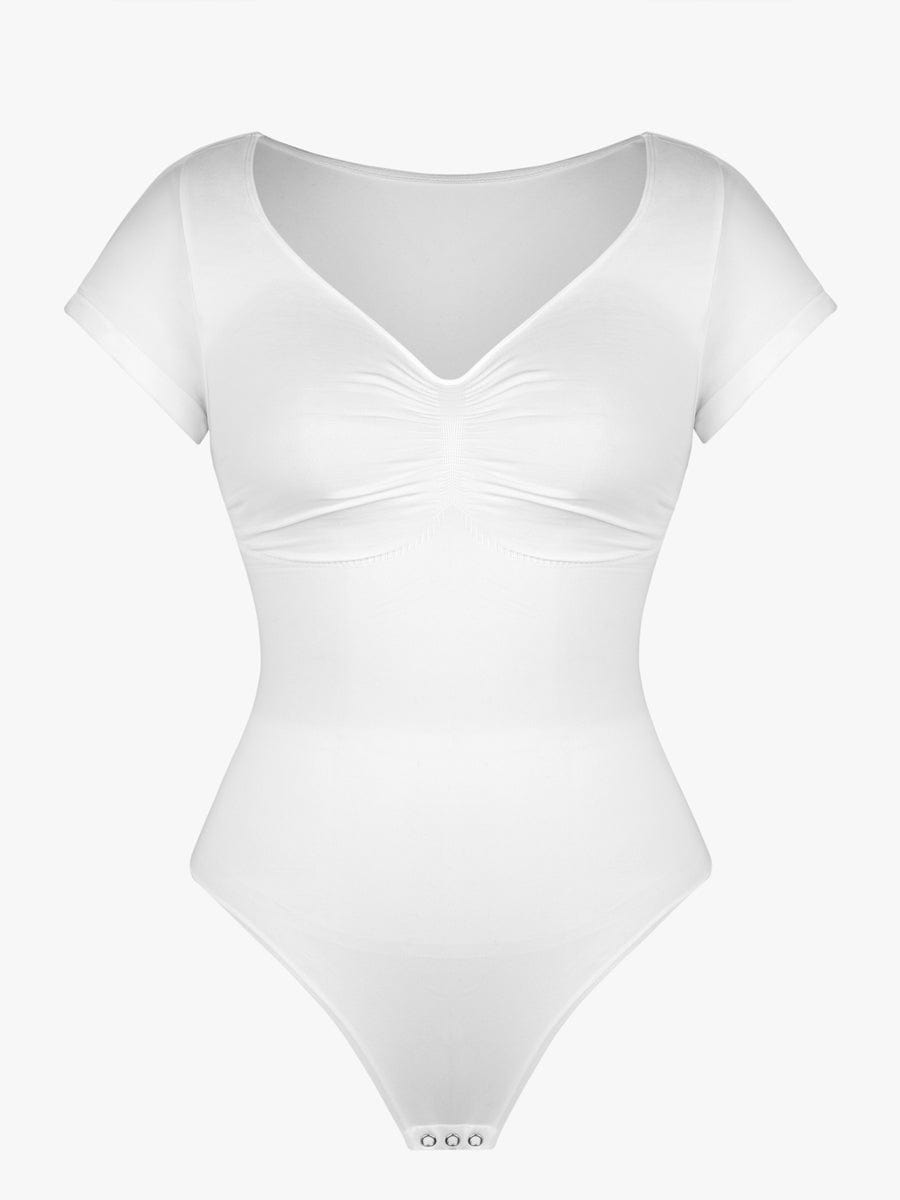 V-hals Sculpting T-shirt Bodysuit
