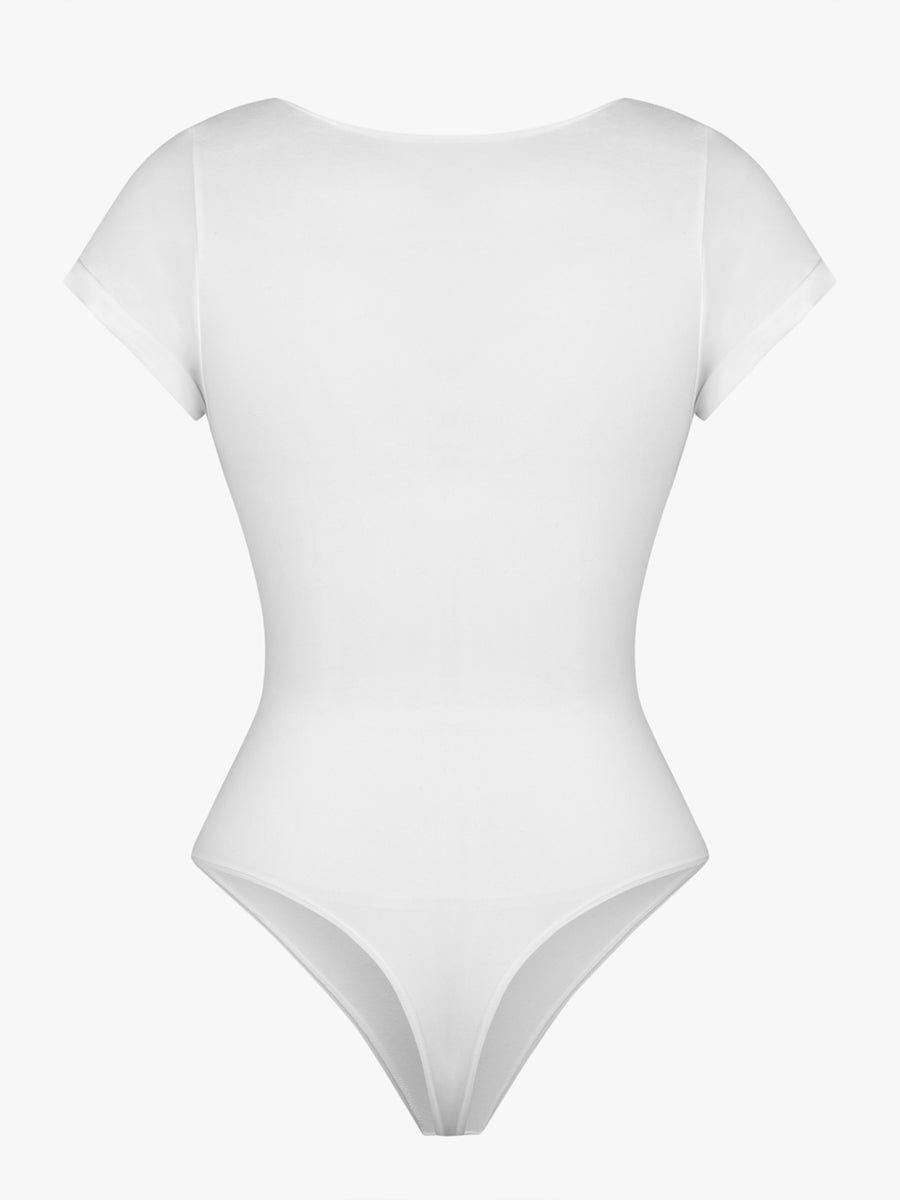 V-hals Sculpting T-shirt Bodysuit