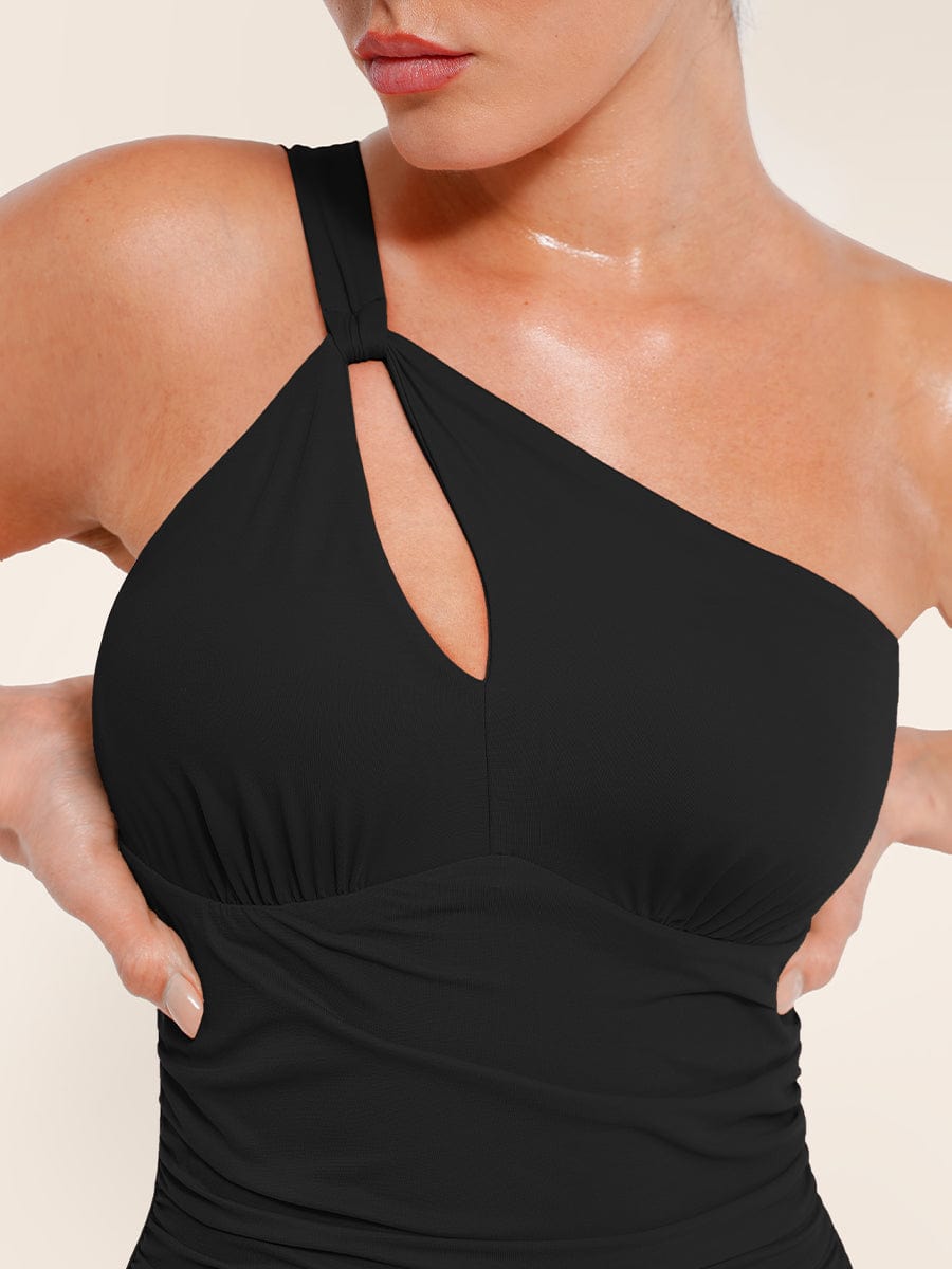 One-Shoulder Badpak met Cut-Out Detail
