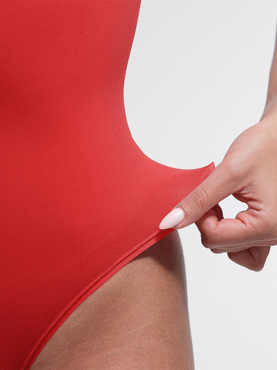 V-hals Sculpting T-shirt Bodysuit