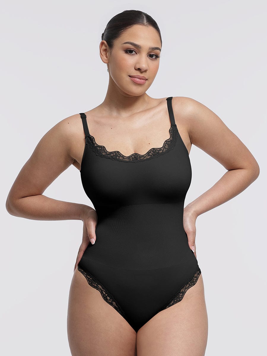 Naadloze Kanten String Bodysuit