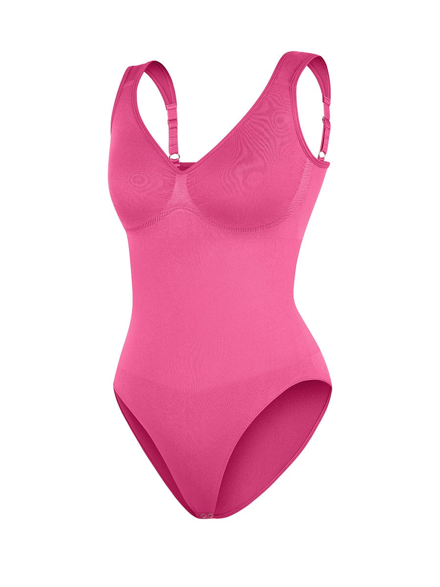 Diamond-Neck Bodysuit Met Slip