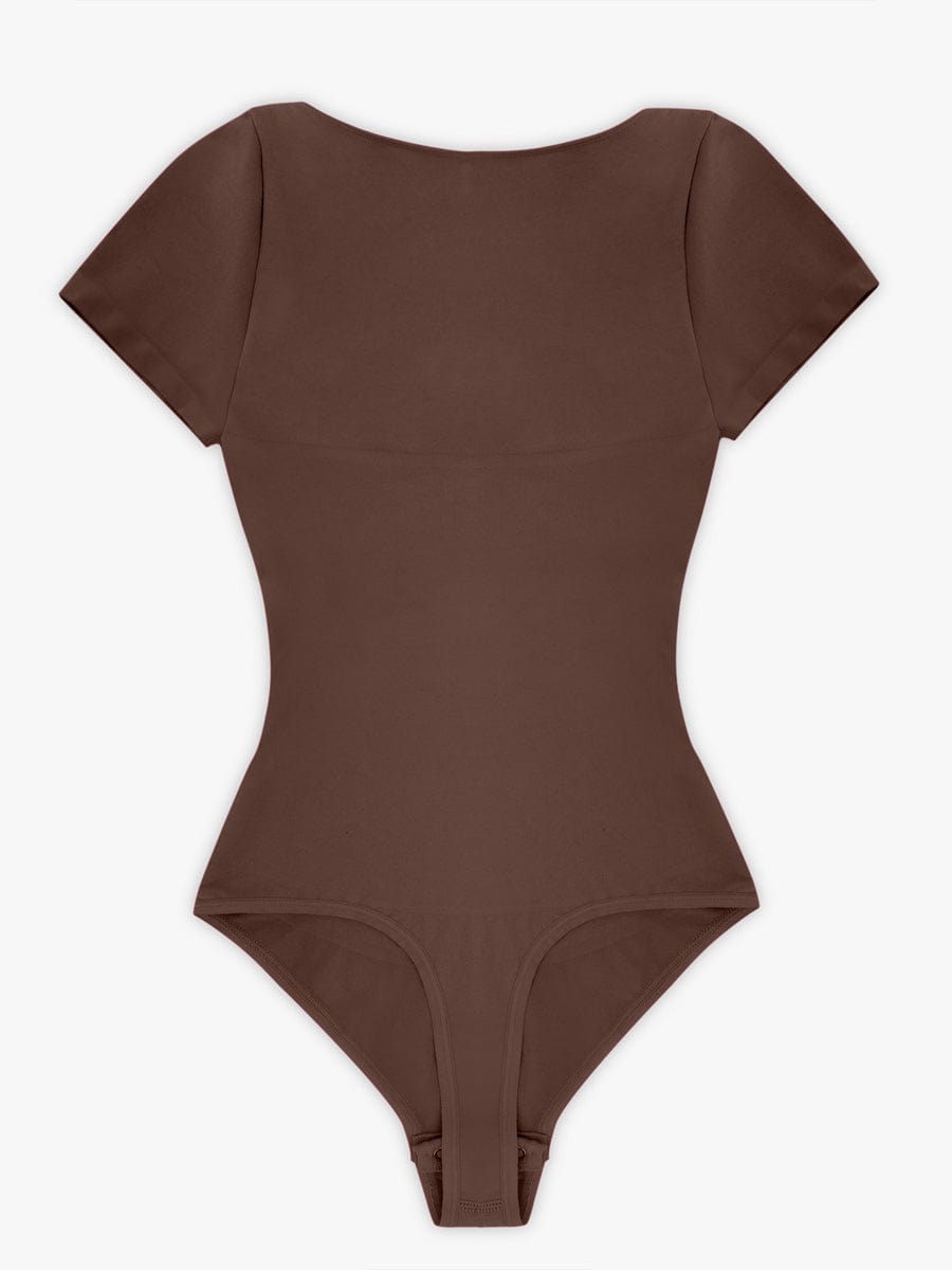 V-hals Sculpting T-shirt Bodysuit