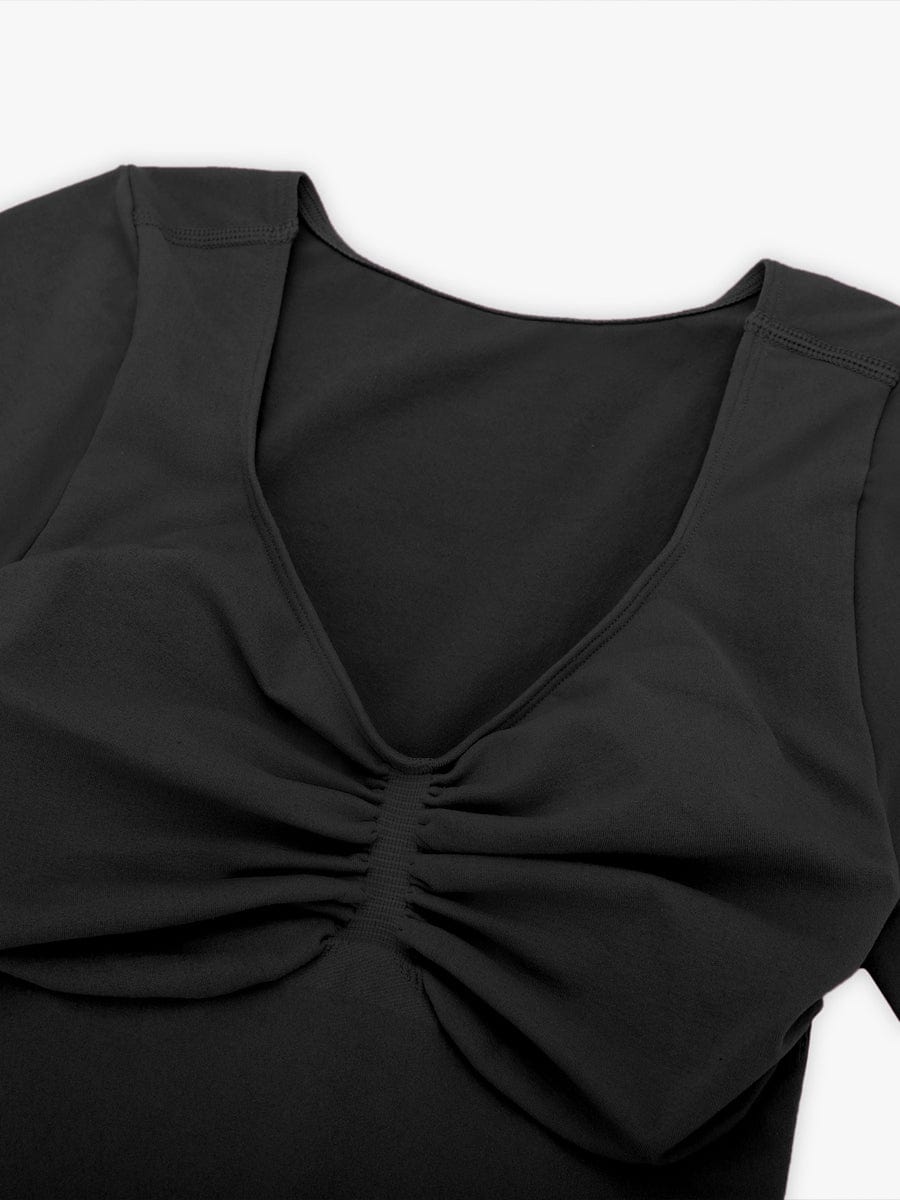 V-hals Sculpting T-shirt Bodysuit