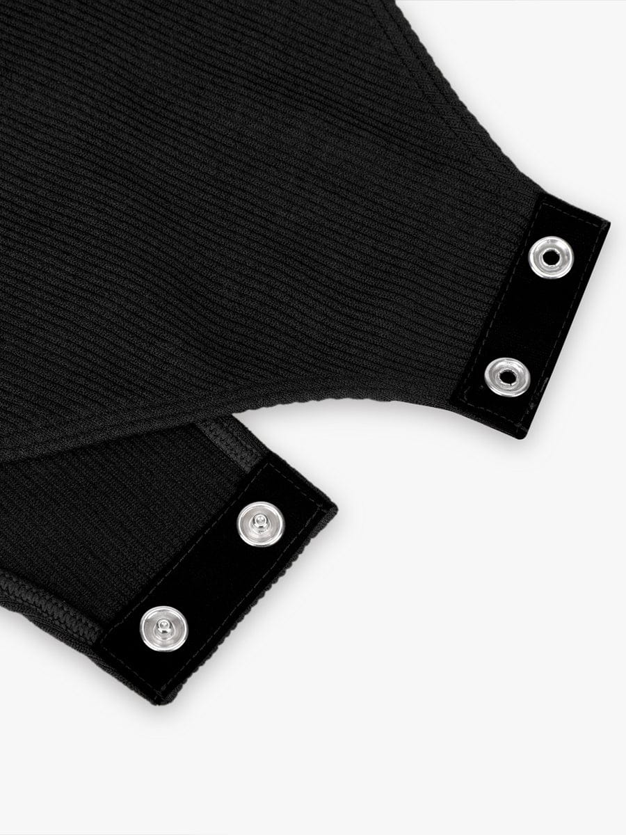 Geribbelde Zip-Front Tank Bodysuit