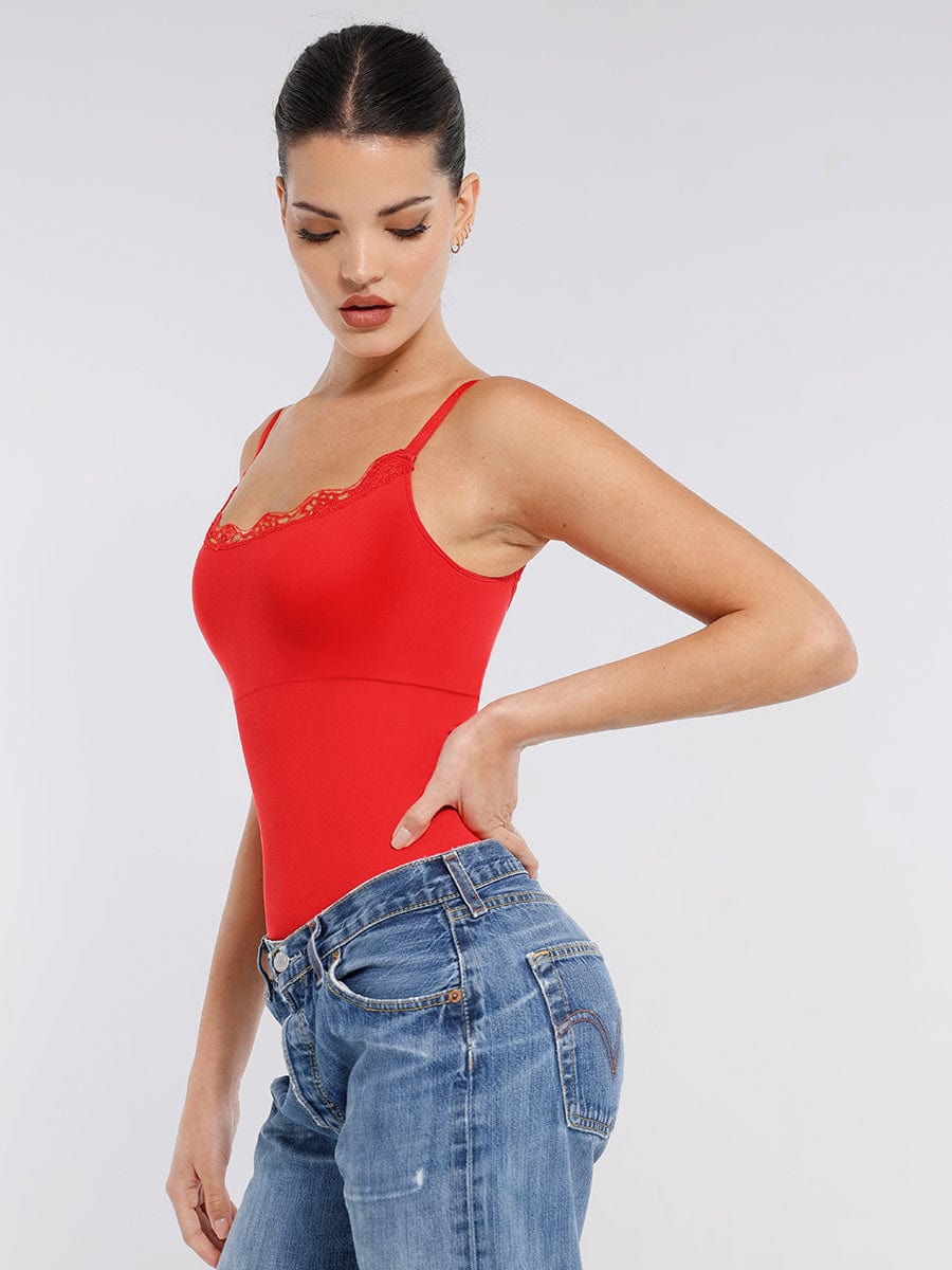 Naadloze Kanten String Bodysuit